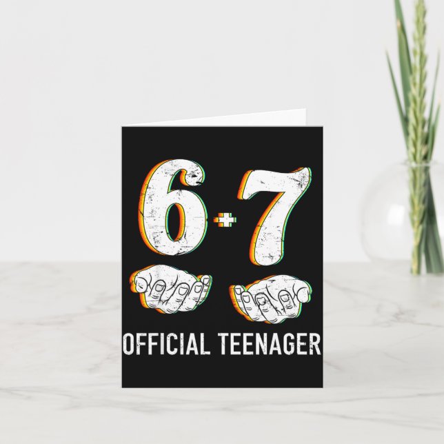 6+7 Year Old Boys Girls Teenager 13th Birthday Fun Karte (Vorderseite)
