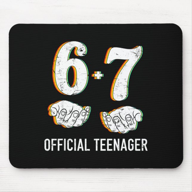 6+7 Year Old Boys Girls Teenager 13th Birthday Fun Mousepad (Vorne)