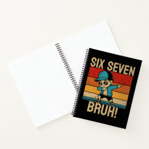 6 7 Zahlen Dabbing Sechs Sieben Bruh Notizbuch