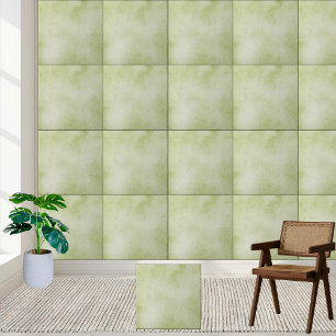#6 Aquarelle verte douce Texture Carreaux en céram