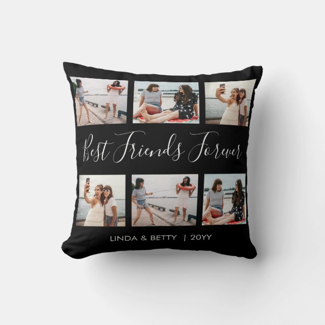 6 Benutzerdefinierte Foto Collage Skript Beste Fre Kissen (Vorderseite)