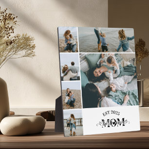 6 Benutzerdefinierte Fotocollage Beste Mutter über Fotoplatte