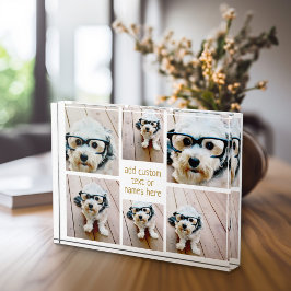 6 Bild Collage Minimalistisch - Gold und White Gri Fotoblock