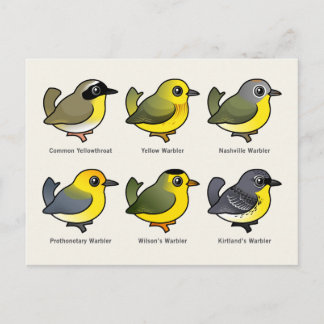 6 Birdorable Warblers Postkarte