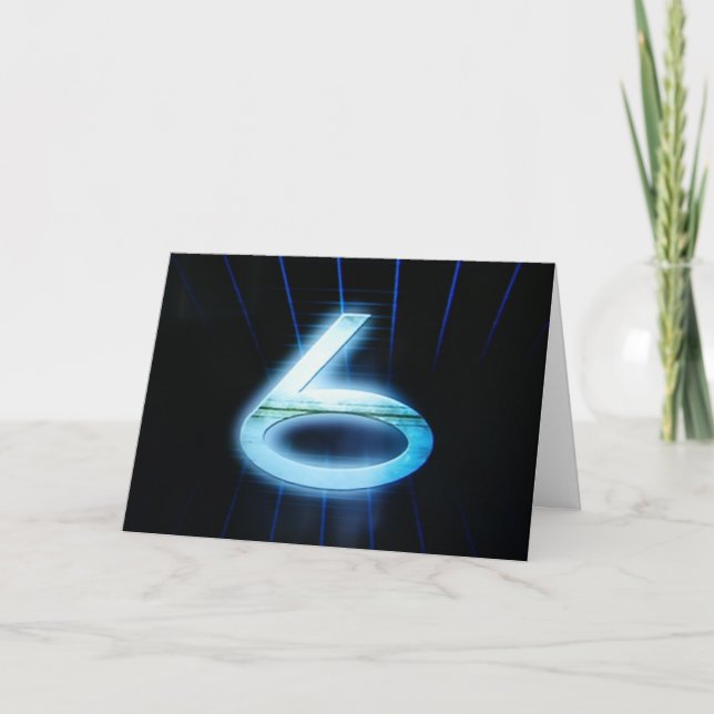 "6. BIRTHDAY CARD" KARTE (Vorderseite)