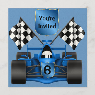 6. BIRTHTAG Race Car Einladung