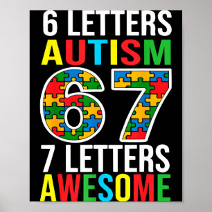6 Buchstaben Autismus 7 Buchstaben großartig 67 Au Poster