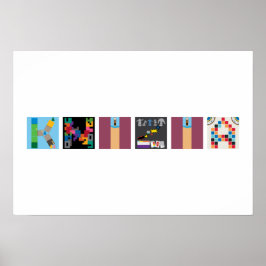 6 Buchstaben Name Board Game Alphabet Poster