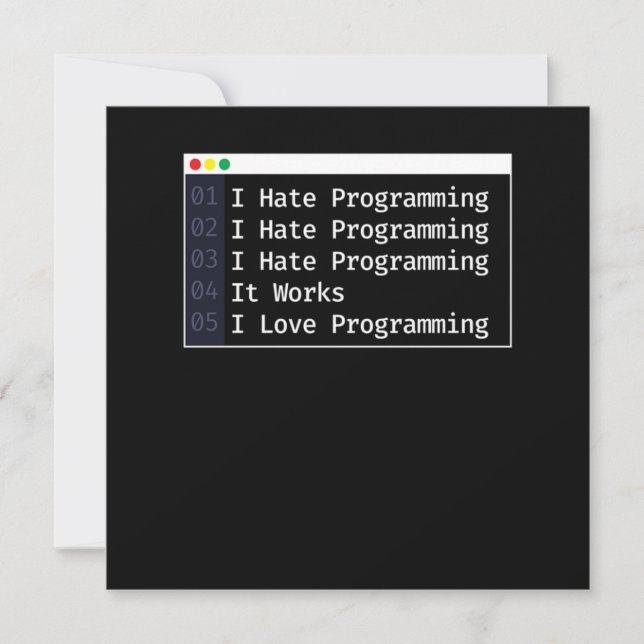 6 Bühnen des Debuggerprogrammierers Einladung (Vorderseite)