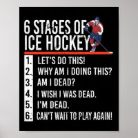 6 Bühnen Eishockey und Hockeyspieler