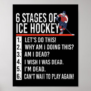 6 Bühnen Eishockey und Hockeyspieler Poster