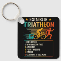 6 Bühnen Triathlon-Athleten Triathleten laufen
