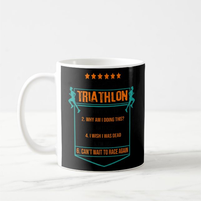 6 Bühnen Triathlon Läufer Baden Radsport Triathl Kaffeetasse (Links)