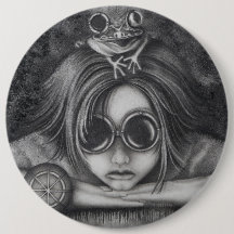 6" Button Frosch Princess Steampunk Kunstspass