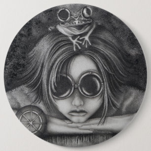 6" Button Frosch Prinzessin Steampunk Kunstspass