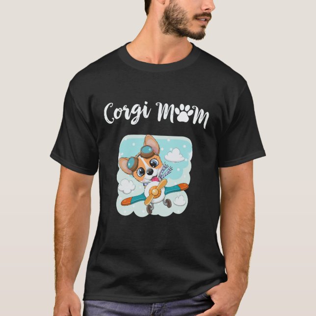 6 Corgi-Mama Corgi T-Shirt (Vorderseite)