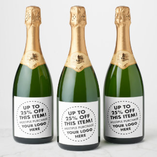 6 Custom Champagne Flasche Labels 25% Rabatt Bulk 