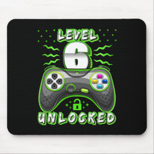 6 Entsperrtes Videospiel 6. Geburtstag Gamer Boys  Mousepad