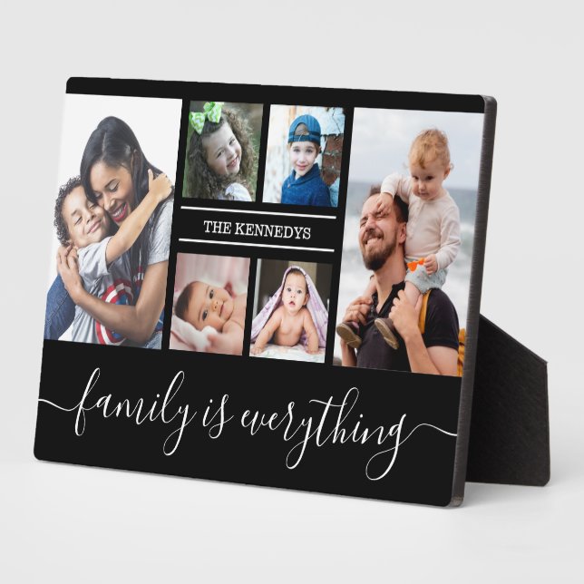 6 Familienname für Fotocollage Personalisiert Fotoplatte (Seite)