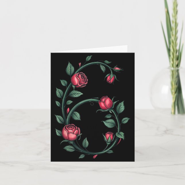 6 Floral 67 Rose Valentines Day Funny Love Matchin Karte (Vorderseite)
