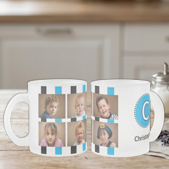 6 Foto Anfangsname Schwarz Blau Mattglastasse (Von Creator hochgeladen)