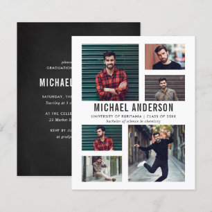 6 Foto Chalkboard Graduierungsparty