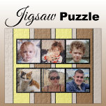 6 Foto Collage Braungelbe Streifen<br><div class="desc">Gemeinsam Erinnerungen mit unserem maßgeschneiderten 6-Foto-Puzzle! Dieses Puzzle lasse Ihnen, sechs Ihrer liebsten Fotos auf unterhaltsame, interaktive Weise zu präsentieren. Die lichtdurchflutete, glänzende Oberfläche aus hochwertigen Materialien bringt Ihre Bilder zum Leben und sorgt für eine lange Lebensdauer. Ideal für jeden Anlass, von Geburtstag bis Feiertag, kombiniert dieses Puzzle Kreativität mit...</div>