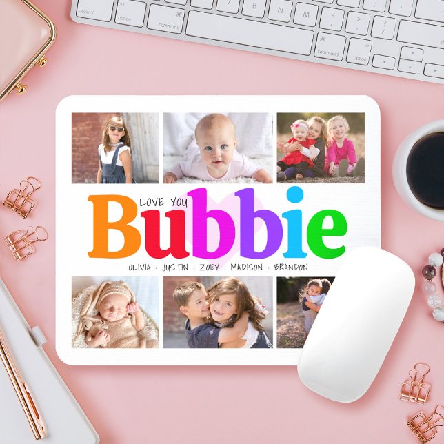 6 Foto Collage Liebe Sie Bubbie farbenfroh Moderne Mousepad (Von Creator hochgeladen)