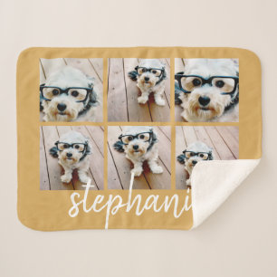 6 Foto Collage Minimalistisch Handgeschriebener Na Sherpadecke