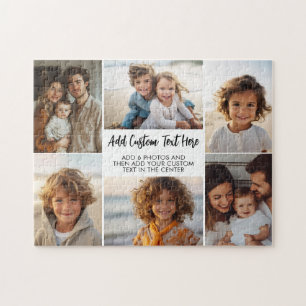 6 Foto-Collage - modernes minimales Raster mit Sch