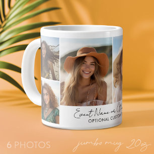 6 Foto-Collage - modernes minimales Raster mit Sch Jumbo-Tasse