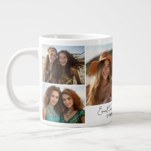 6 Foto-Collage - modernes minimales Raster mit Sch Jumbo-Tasse