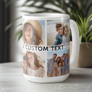 6 Foto-Collage Optionaler Text -- Modern Minimal Kaffeetasse
