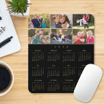 6 Foto Collage Personalisiert Family 2024 Kalender Mousepad<br><div class="desc">Erstellen Sie Ihre eigenen maßgeschneiderten, personalisierten, schwarzen und Imitate Gold 2024 Volljahr 6 Foto Collage Jahreskalk Staub und färberesistente Mousepad mit rutschfesten Rücken, für Zuhause und Büro. Zum Anpassen, fügen Sie einfach sechs Ihrer Lieblings-Familie / Kinder / Baby / Haustiere / Pärchen / Hochzeit Fotos. Während Sie hinzufügen / Design,...</div>