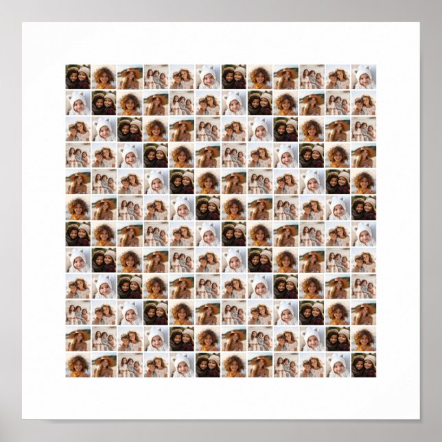 6 Foto-Diagonal-Maximalist-Muster Poster (Vorne)