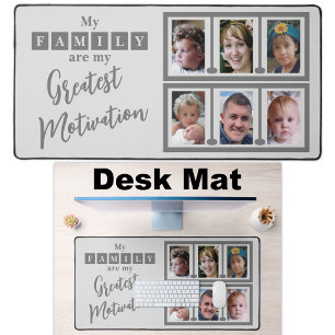 6 Foto Familienmotivation grau Schreibtischunterlage