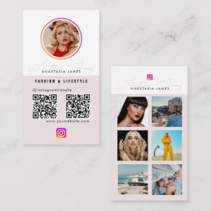 6 Foto Füttre Grid Social Media 2 QR Codes Visitenkarte