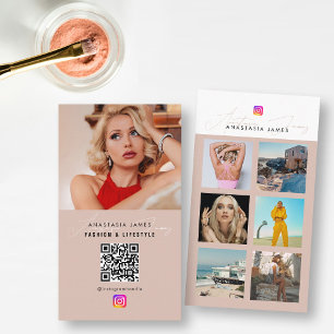 6 Foto Füttre Grid Social Media QR Code Business Visitenkarte