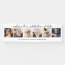 6-Foto-handgeschriebene Script-Feier zum Leben Banner
