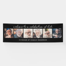 6-Foto-handgeschriebene Script-Feier zum Leben