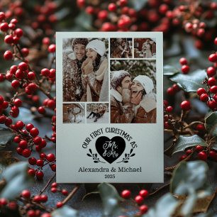 6 Foto Herz Erstes Weihnachten als Herr und Frau