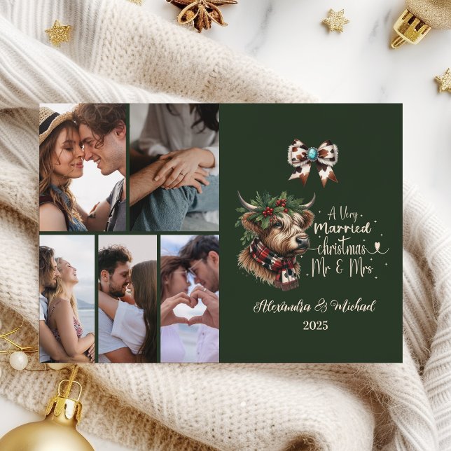 6 Foto Highland Cow Frohe Weihnachten Mrs. und Mr. (Von Creator hochgeladen)