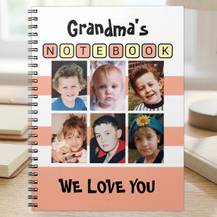 6 Foto Liebe dich Oma Pfirsich Notizblock