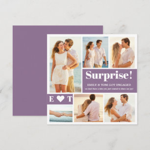 6 Foto Lila Verlobung Ankündigung