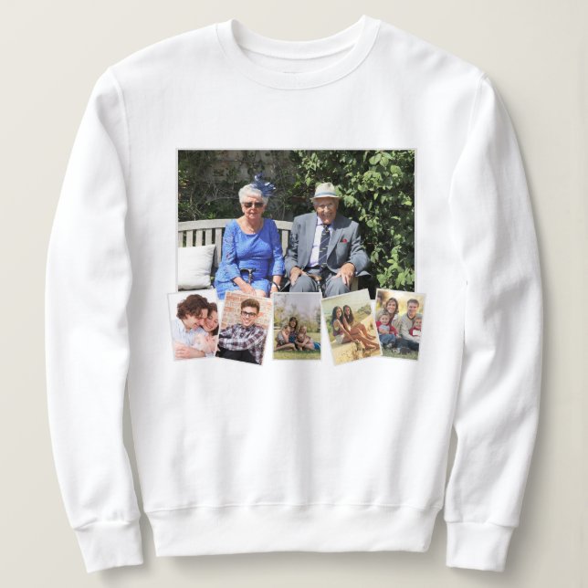 6-Foto-Produktfamilie benutzerdefinierten Collage Sweatshirt (Design vorne)