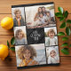 6 Foto - schwarzer Hintergrund - weißer Text Geschirrtuch (Personalized kitchen towel with 6 photos)