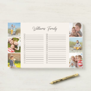 6 Foto- und Familienname-individualisierte liniert Post-it Klebezettel