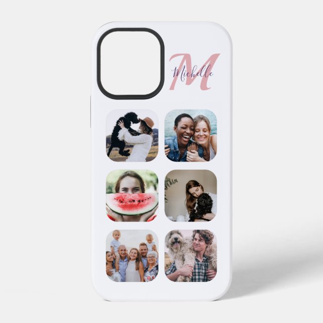6 Foto-Vorlage Monogramm  iPhone 12 Hülle (Rückseite)