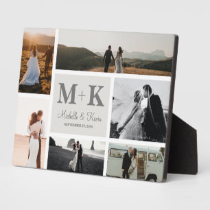 6 Foto Wedding Collage Newlyweds Keepake Fotoplatte