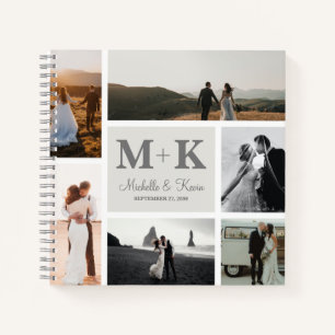 6 Foto Wedding Collage Newlyweds Keepake Notizbuch